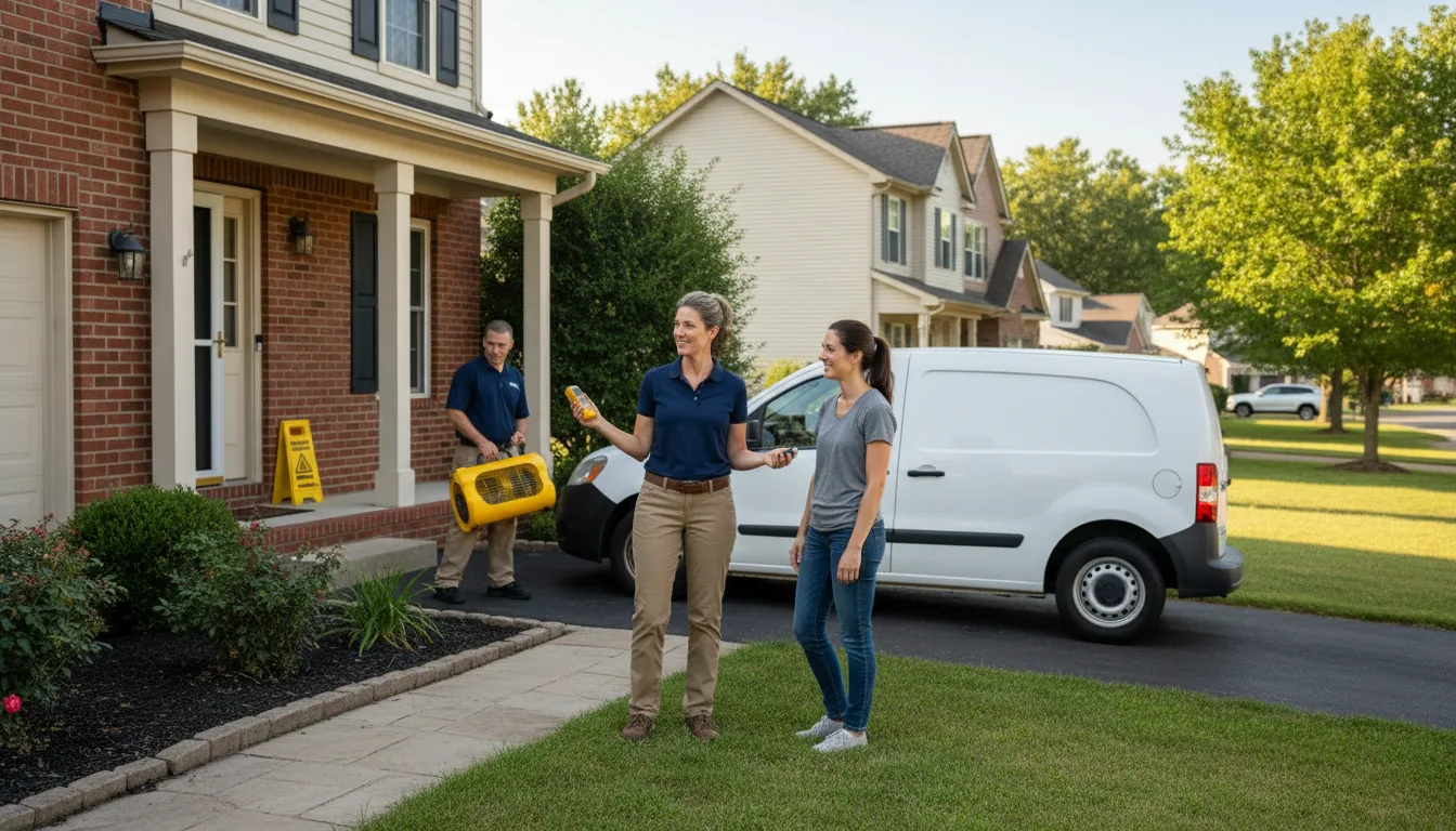 Residential water damage restoration in Murdock, IL